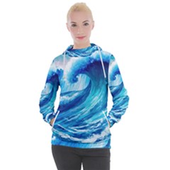 Tsunami Tidal Wave Ocean Waves Sea Nature Water 3 Women s Hooded Pullover