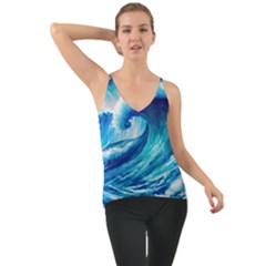 Tsunami Tidal Wave Ocean Waves Sea Nature Water 3 Chiffon Cami