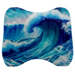 Tsunami Tidal Wave Ocean Waves Sea Nature Water 3 Velour Head Support Cushion by Jancukart