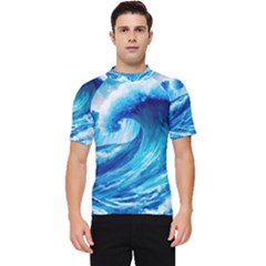 Tsunami Tidal Wave Ocean Waves Sea Nature Water 3 Men s Short Sleeve Rash Guard by Jancukart