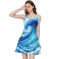 Tsunami Tidal Wave Ocean Waves Sea Nature Water 3 Inside Out Racerback Dress by Jancukart