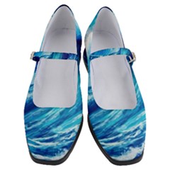 Tsunami Tidal Wave Ocean Waves Sea Nature Water 3 Women s Mary Jane Shoes