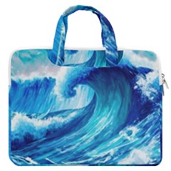 Tsunami Tidal Wave Ocean Waves Sea Nature Water 3 Macbook Pro 13  Double Pocket Laptop Bag by Jancukart