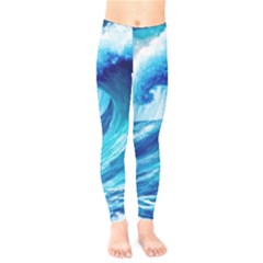 Tsunami Tidal Wave Ocean Waves Sea Nature Water 3 Kids  Classic Winter Leggings