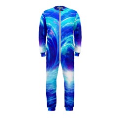 Tsunami Waves Ocean Sea Nautical Nature Water Art Work Onepiece Jumpsuit (kids)