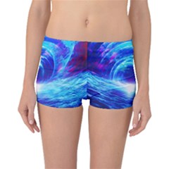 Tsunami Waves Ocean Sea Nautical Nature Water Art Work Boyleg Bikini Bottoms by Jancukart