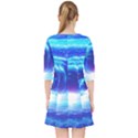 Tsunami Waves Ocean Sea Nautical Nature Water Art Work Quarter Sleeve Pocket Dress View2