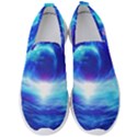 Tsunami Waves Ocean Sea Nautical Nature Water Art Work Men s Slip On Sneakers View1