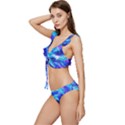 Tsunami Waves Ocean Sea Nautical Nature Water Art Work Low Cut Ruffle Edge Bikini Set View2