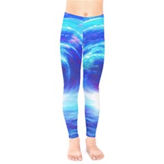 Tsunami Waves Ocean Sea Nautical Nature Water Art Work Kids  Classic Winter Leggings