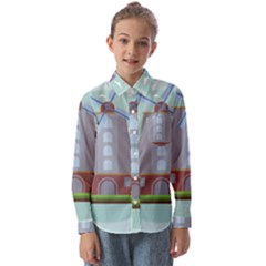 Amsterdam Landmark Landscape Kids  Long Sleeve Shirt by Sudheng