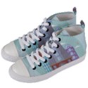 Amsterdam Landmark Landscape Women s Mid-Top Canvas Sneakers View2