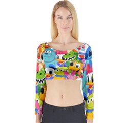 Illustration Cartoon Character Animal Cute Long Sleeve Crop Top by Sudheng