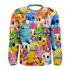 Illustration Cartoon Character Animal Cute Men s Long Sleeve Tee