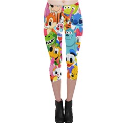 Illustration Cartoon Character Animal Cute Capri Leggings  by Sudheng