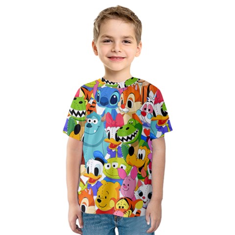 Illustration Cartoon Character Animal Cute Kids  Sport Mesh Tee by Sudheng