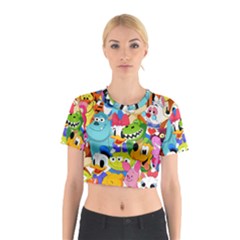 Illustration Cartoon Character Animal Cute Cotton Crop Top by Sudheng