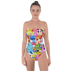 Illustration Cartoon Character Animal Cute Tie Back One Piece Swimsuit by Sudheng