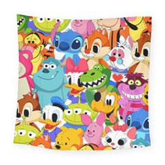 Illustration Cartoon Character Animal Cute Square Tapestry (large)