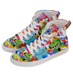 Illustration Cartoon Character Animal Cute Men s Hi-top Skate Sneakers by Sudheng