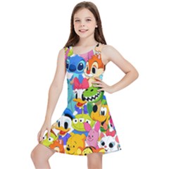 Illustration Cartoon Character Animal Cute Kids  Lightweight Sleeveless Dress