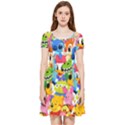 Illustration Cartoon Character Animal Cute Inside Out Cap Sleeve Dress View3