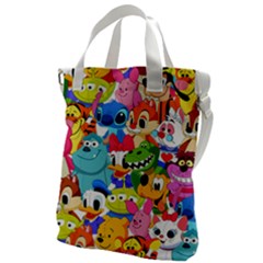 Illustration Cartoon Character Animal Cute Canvas Messenger Bag by Sudheng