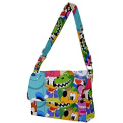 Illustration Cartoon Character Animal Cute Full Print Messenger Bag (s) by Sudheng