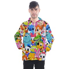 Illustration Cartoon Character Animal Cute Men s Half Zip Pullover