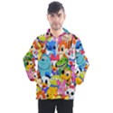 Illustration Cartoon Character Animal Cute Men s Half Zip Pullover View1