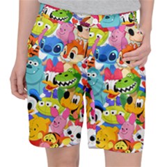 Illustration Cartoon Character Animal Cute Women s Pocket Shorts by Sudheng