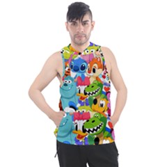 Illustration Cartoon Character Animal Cute Men s Sleeveless Hoodie by Sudheng