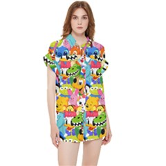 Illustration Cartoon Character Animal Cute Chiffon Lounge Set by Sudheng