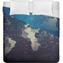 Vintage World Map Illustration Artwork Water Drop Digital Art arts Duvet Cover Double Side (King Size) View1