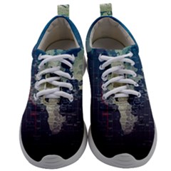 Vintage World Map Illustration Artwork Water Drop Digital Art Arts Mens Athletic Shoes by Sudheng