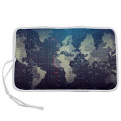 Vintage World Map Illustration Artwork Water Drop Digital Art Arts Pen Storage Case (s) by Sudheng