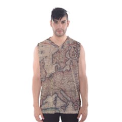 Vintage Europe Map Men s Basketball Tank Top by Sudheng