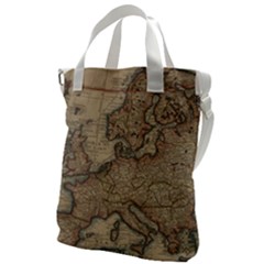 Vintage Europe Map Canvas Messenger Bag by Sudheng