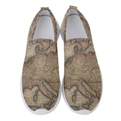 Vintage Europe Map Women s Slip On Sneakers by Sudheng