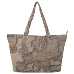 Vintage Europe Map Full Print Shoulder Bag by Sudheng