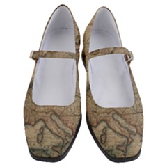 Vintage Europe Map Women s Mary Jane Shoes by Sudheng