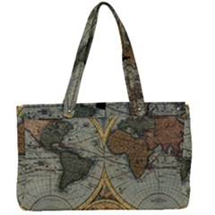 Vintage World Map Canvas Work Bag