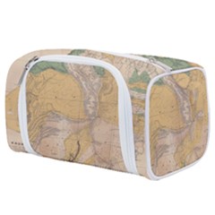 Vintage World Map Physical Geography Toiletries Pouch by Sudheng