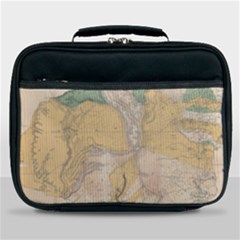 Vintage World Map Physical Geography Lunch Bag by Sudheng