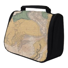 Vintage World Map Physical Geography Full Print Travel Pouch (small) by Sudheng