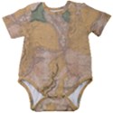 Vintage World Map Physical Geography Baby Short Sleeve Bodysuit View1