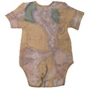 Vintage World Map Physical Geography Baby Short Sleeve Bodysuit View2