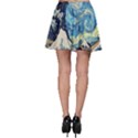 The Great Wave Of Kanagawa Painting Starry Night Van Gogh Skater Skirt View2