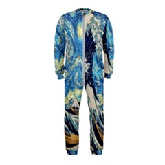 The Great Wave Of Kanagawa Painting Starry Night Van Gogh Onepiece Jumpsuit (kids)