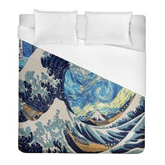 The Great Wave Of Kanagawa Painting Starry Night Van Gogh Duvet Cover (full/ Double Size) by Sudheng